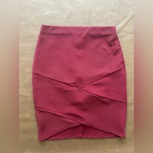 Elegant Burgundy Pencil Skirt